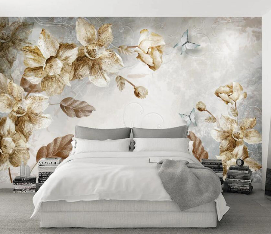 3D Retro Butterfly WC1656 Wall Murals