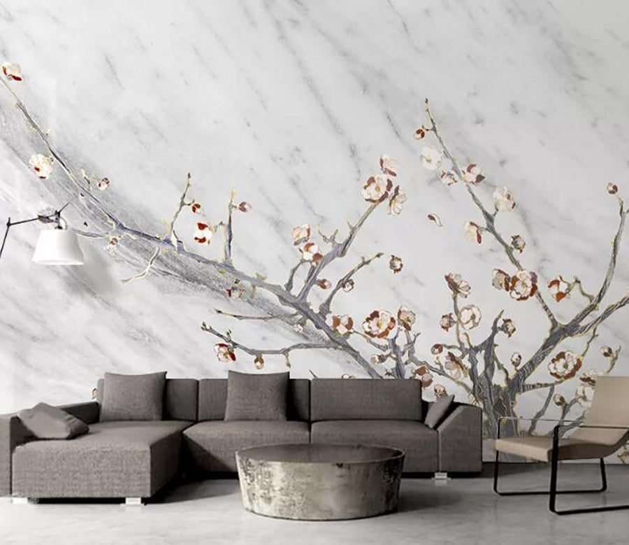 3D Red Plum Blossom WG634 Wall Murals