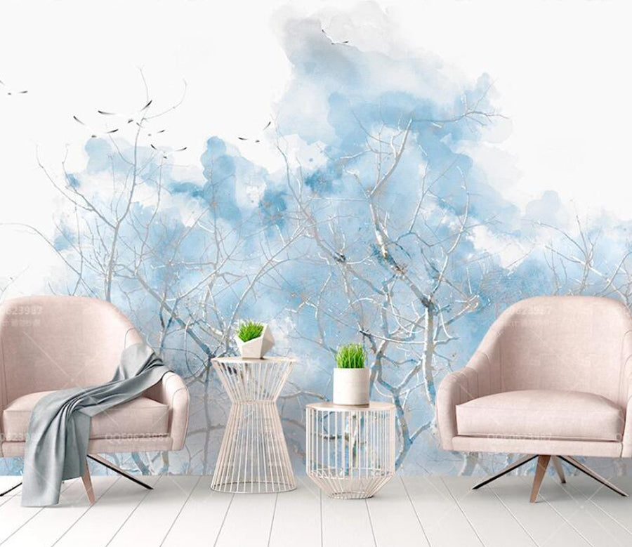 3D Crane Tree WC1550 Wall Murals