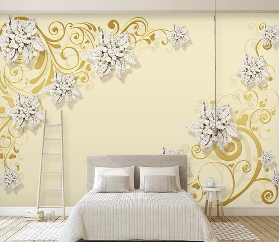 3D Diamond Flower WC1356 Wall Murals