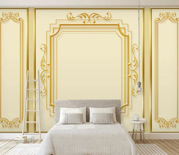 3D Golden Pattern WC2520 Wall Murals