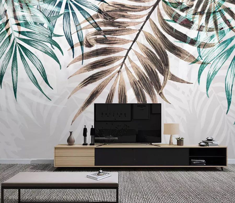 3D Bamboo Leaves WG1182 Wall Murals