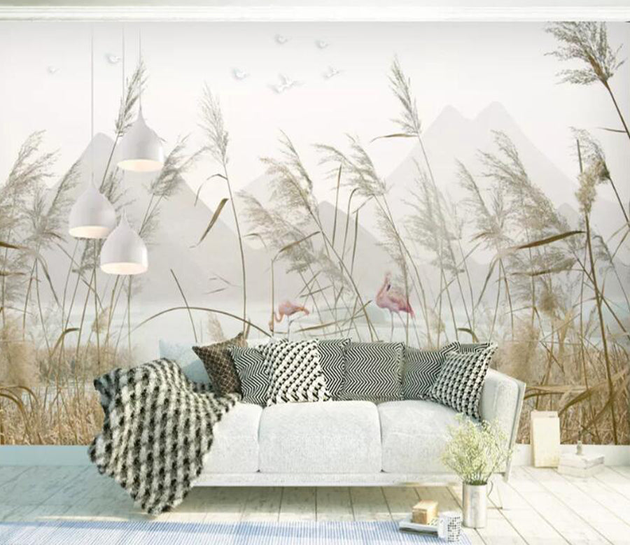 3D River Reed WC1740 Wall Murals