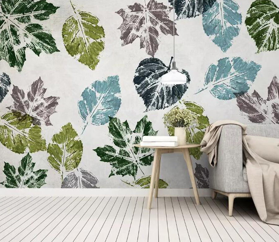 3D Natural Leaves WG822 Wall Murals