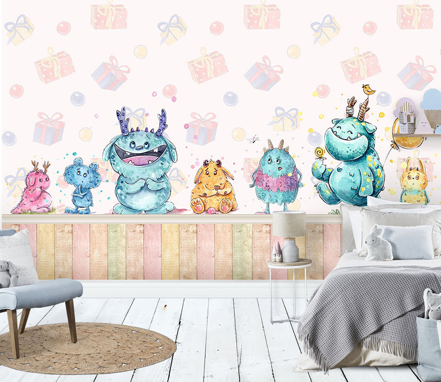 3D Green Monster WG438 Wall Murals