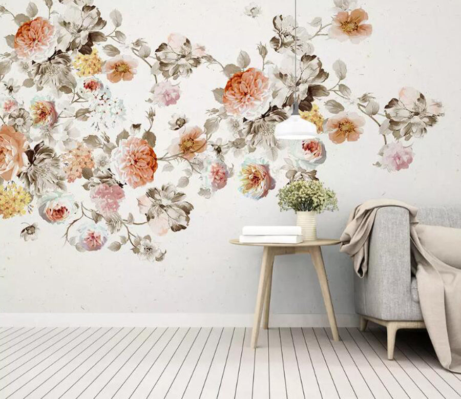 3D Flower Group WG818 Wall Murals