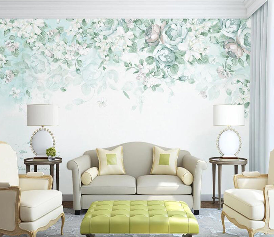 3D Painted Flower WC1644 Wall Murals