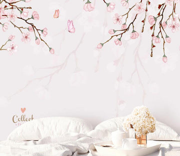 3D Pink Plum WC2015 Wall Murals