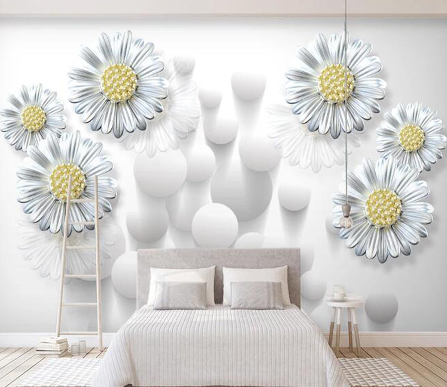 3D Daisy Bead WC1388 Wall Murals