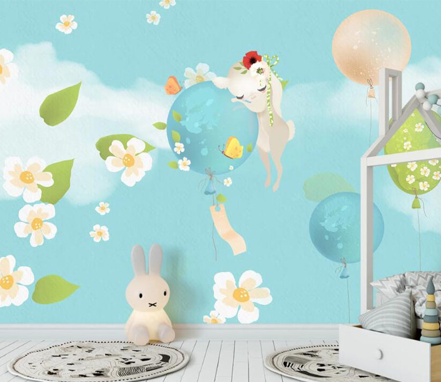 3D Flower Balloon WC2389 Wall Murals