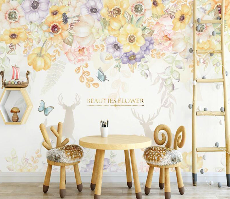 3D Colorful Flowers WG948 Wall Murals