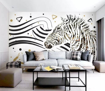 3D Abstract Zebra WG556 Wall Murals