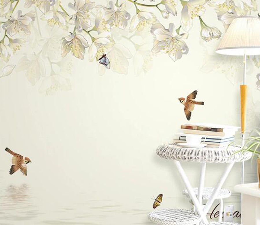 3D River Bird WC1469 Wall Murals