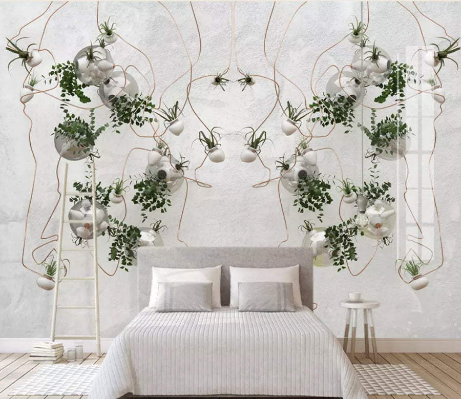 3D Vase Grass WG1165 Wall Murals