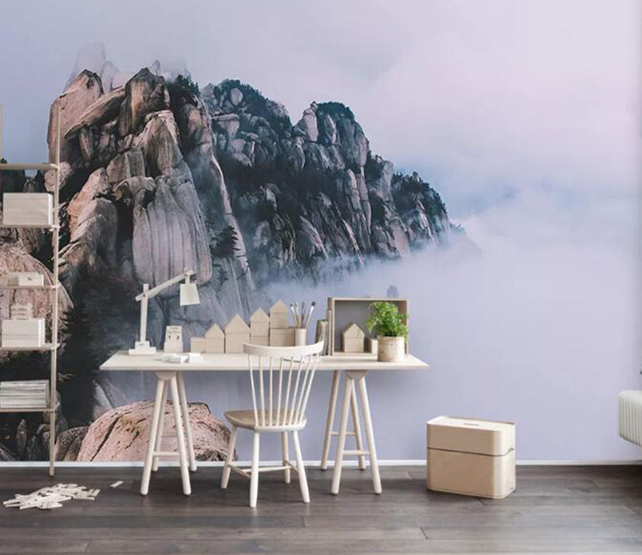 3D Mountain Cliff WG648 Wall Murals