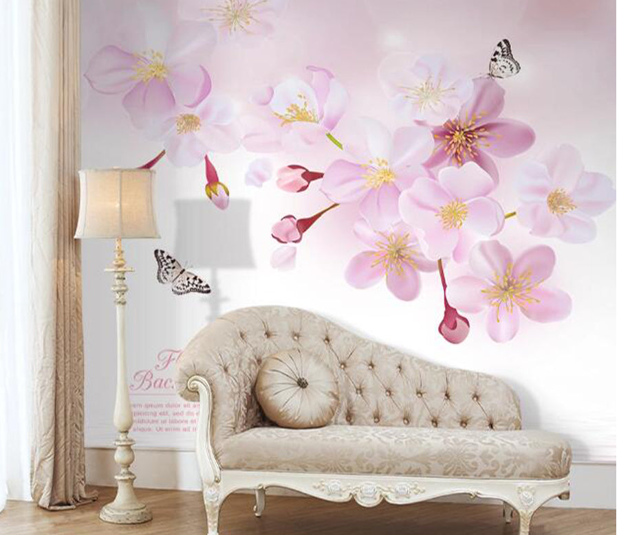 3D Flower Heart WC1464 Wall Murals