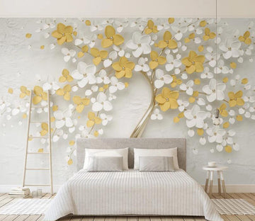 3D Pearl Flower WC2595 Wall Murals