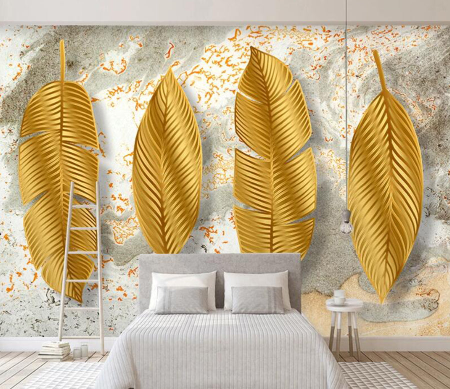 3D Gold Leaf WC2018 Wall Murals