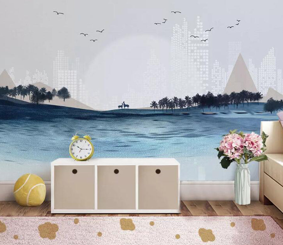 3D Rainbow Cattle WG996 Wall Murals