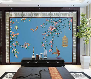 3D Birdcage Flower WG1246 Wall Murals