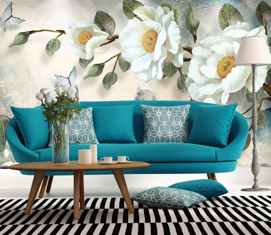 3D Blossom Butterfly WC1540 Wall Murals