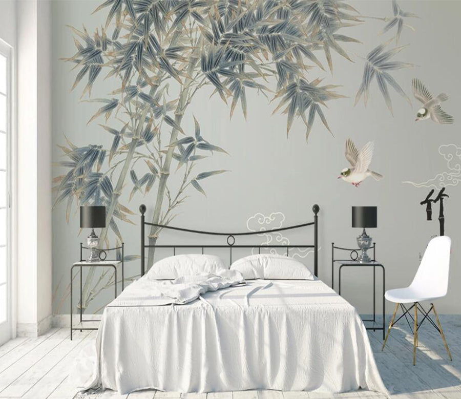 3D Bamboo Bird WG925 Wall Murals