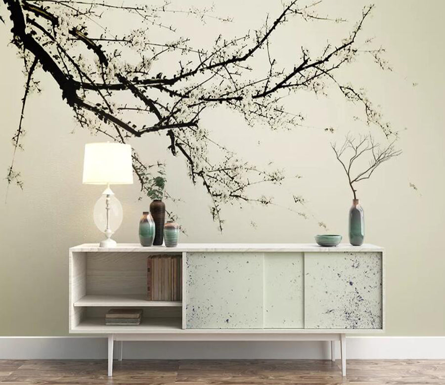 3D Branch Plum WC1825 Wall Murals