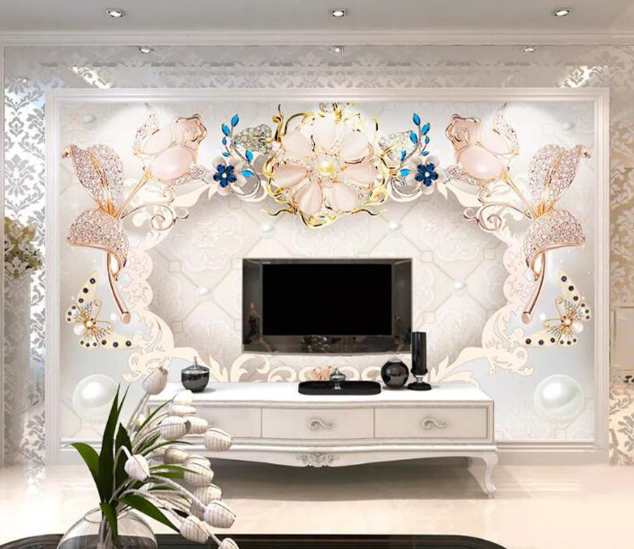 3D Diamond Beads WC1399 Wall Murals