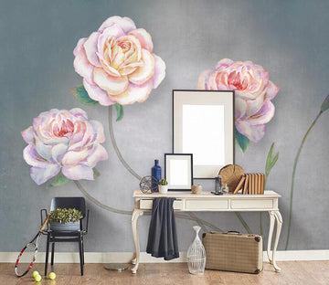 3D Red Flowers WC2014 Wall Murals