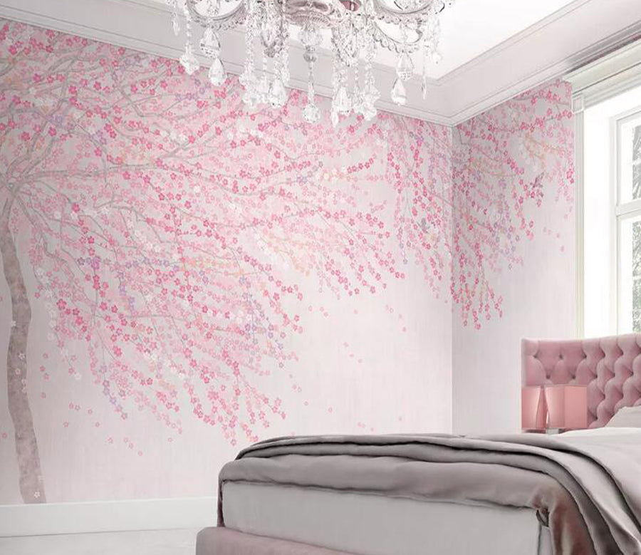 3D Pink Vine Tree WG1072 Wall Murals