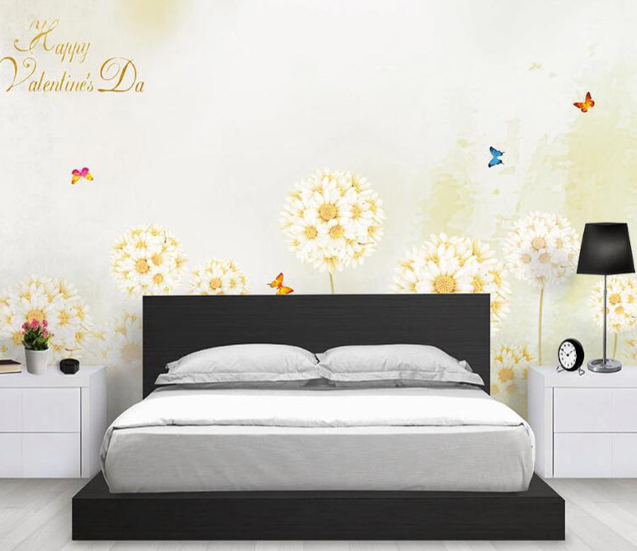 3D Butterfly Daisy WC1646 Wall Murals