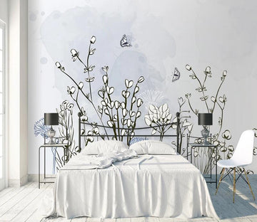 3D Graffiti Flowers WC2032 Wall Murals