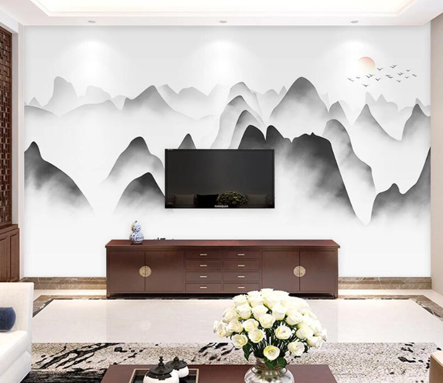 3D Peak Sun WC1849 Wall Murals