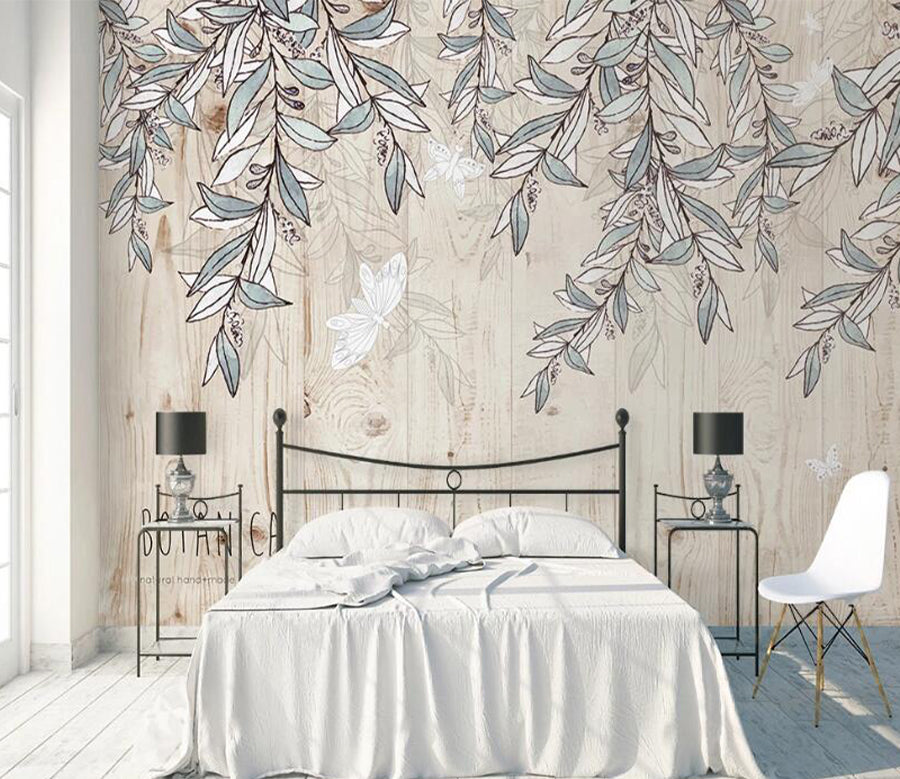 3D Vine Leaves WC2443 Wall Murals