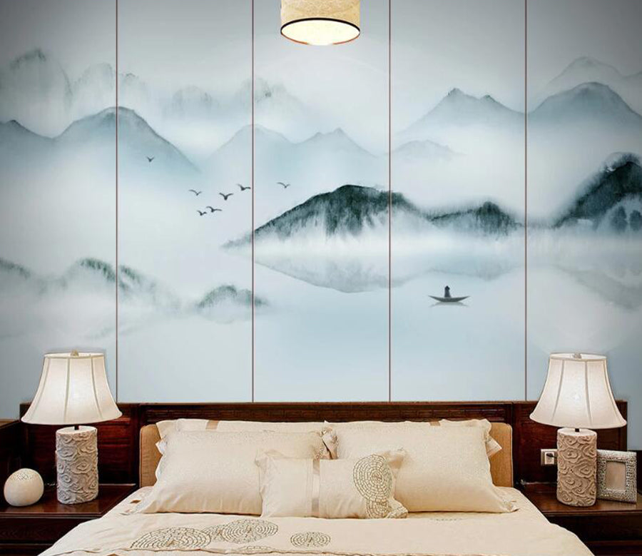 3D Calm Lake WC2207 Wall Murals