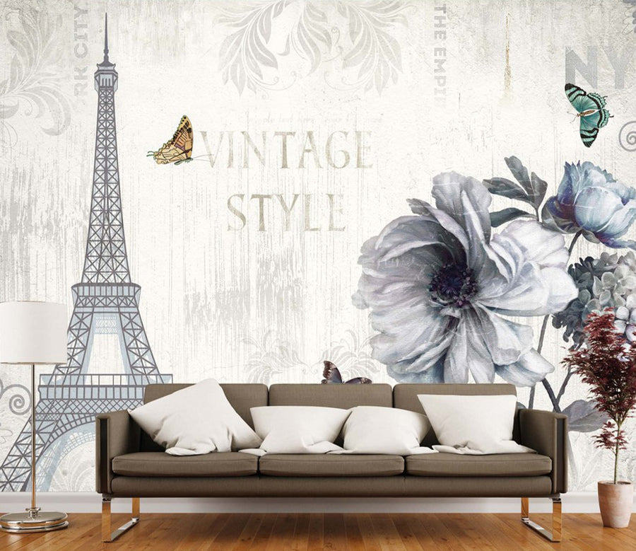 3D Butterfly Tower WG293 Wall Murals