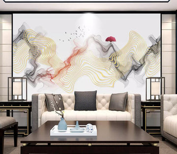 3D Red Tree Bird WC2019 Wall Murals