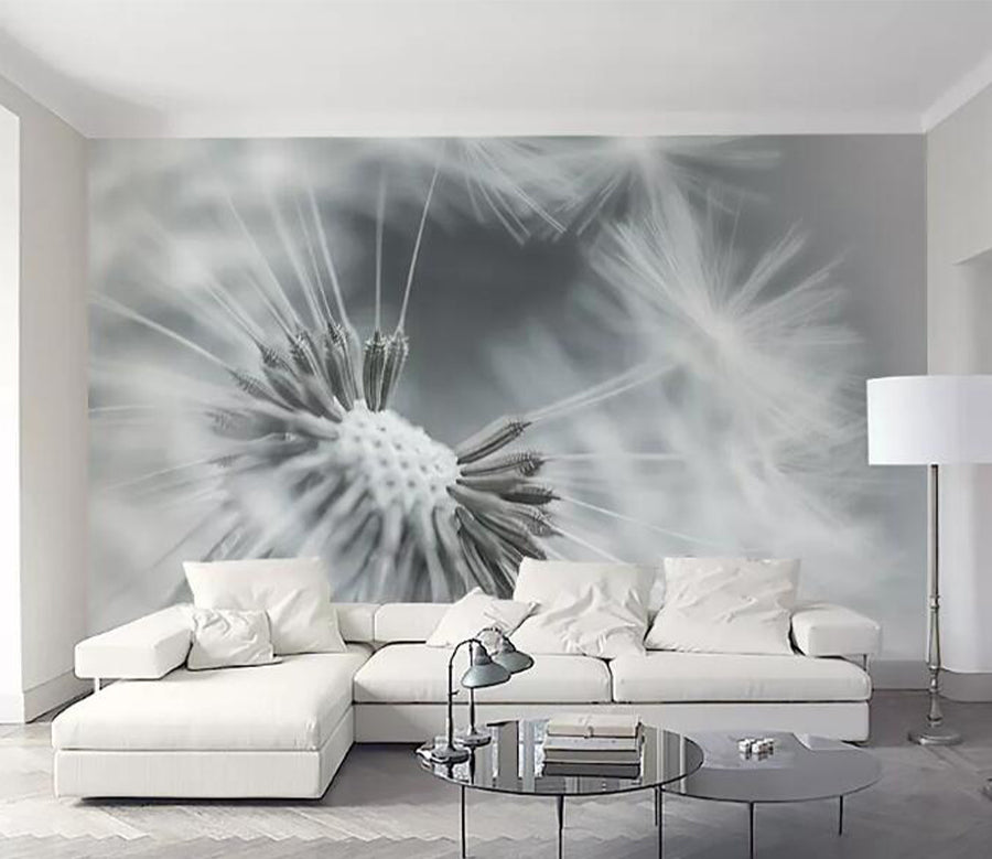 3D Dandelion White WG657 Wall Murals