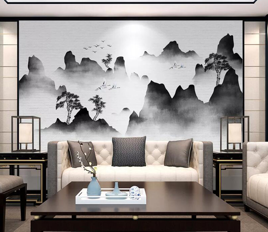 3D Wave Mountain WC1730 Wall Murals