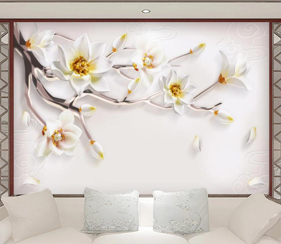 3D Lily Petals WC2375 Wall Murals