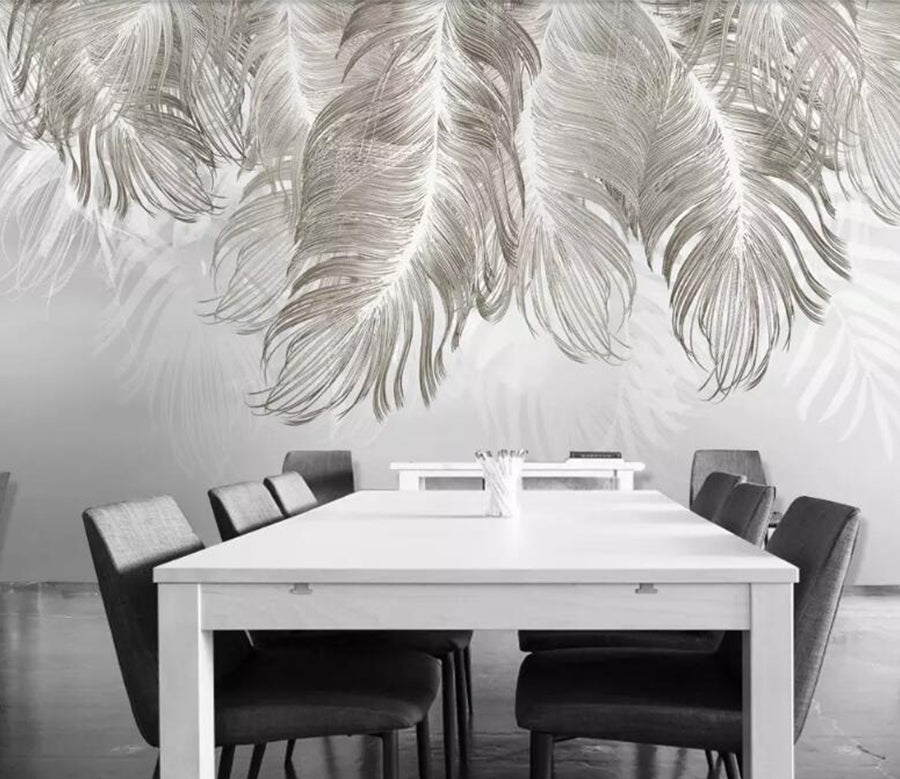 3D Soft Feather WG973 Wall Murals