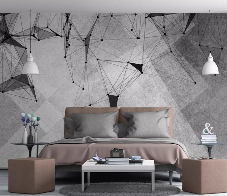 3D Line Triangle WG983 Wall Murals