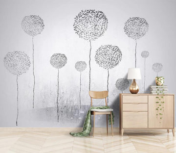 3D Black Dandel WC2379 Wall Murals