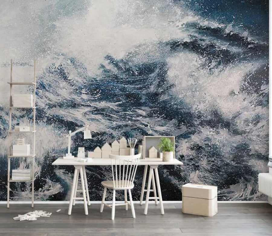 3D Ferocious Wave WG680 Wall Murals