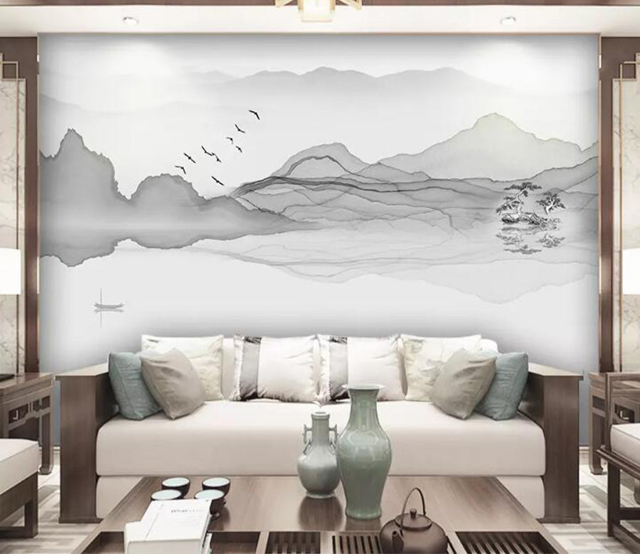 3D Flying Bird Boat WG835 Wall Murals