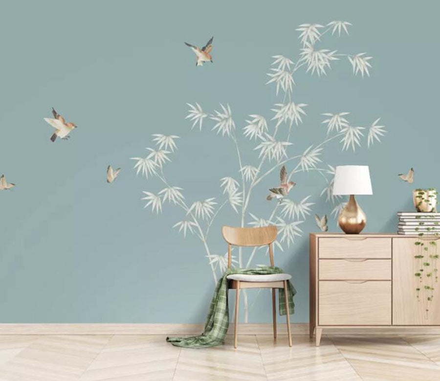 3D Bamboo Bird WC2098 Wall Murals