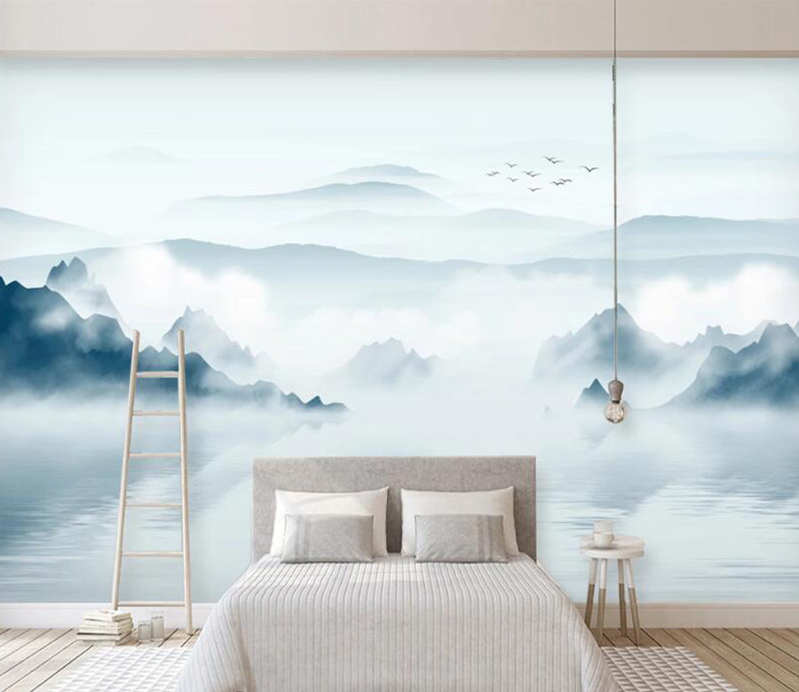 3D Foggy Lake Water WC2311 Wall Murals