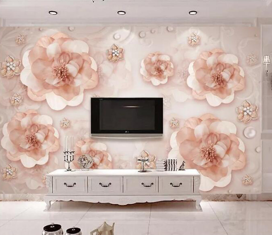 3D Diamond Flower WG523 Wall Murals