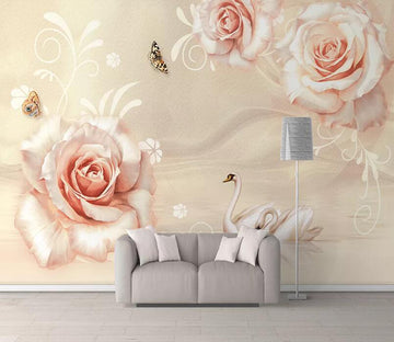 3D Beautiful Rose WC2265 Wall Murals