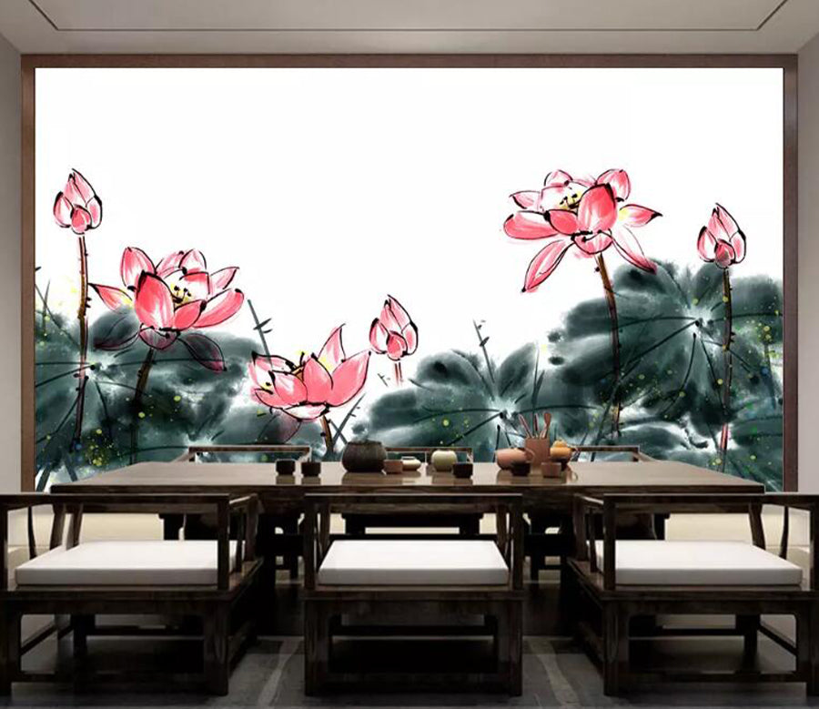 3D Ink Lotus WG890 Wall Murals